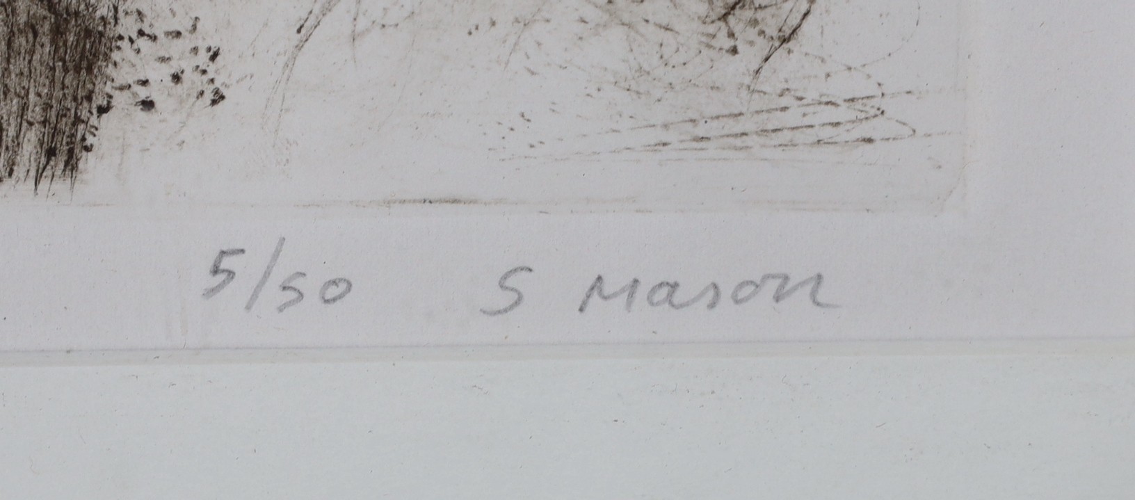 Sophie Mason (Contemporary), ‘Sheep’, signed and titled in pencil outside the plate, edition 5/50, 23 x 33cm